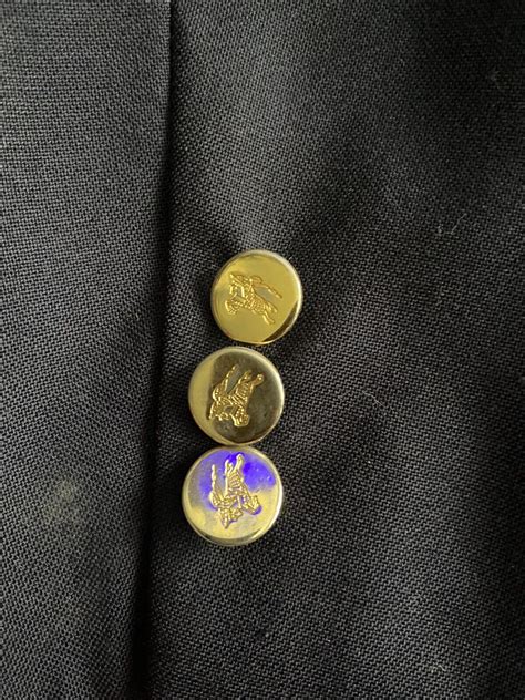 burberry blazer mens gold buttons birds|Burberry One.